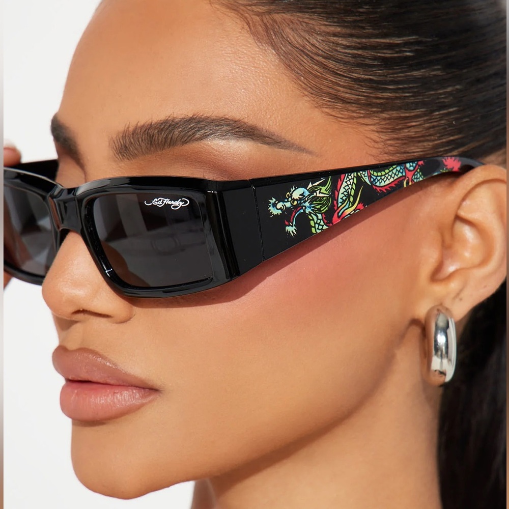 Ed Hardy Women’s Black Dragon Sunglasses
